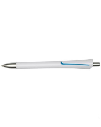 Penna a sfera Oregon Bianco / Blu Chiaro