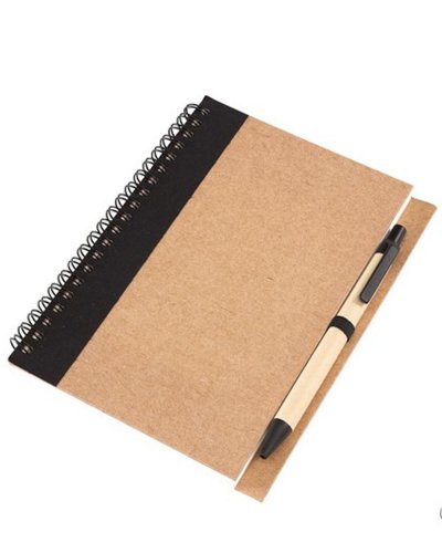 Quaderno ad anelli in carta riciclata Recycle L Nero