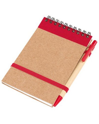 Quaderno ad anelli prendiappunti RECYCLE M Rosso