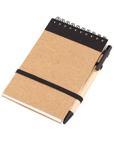 Quaderno ad anelli prendiappunti RECYCLE M Nero