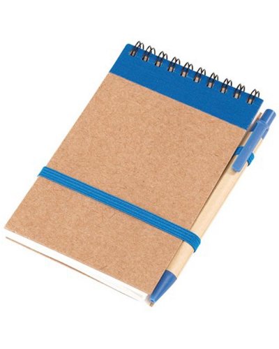 Quaderno ad anelli prendiappunti RECYCLE M Blu