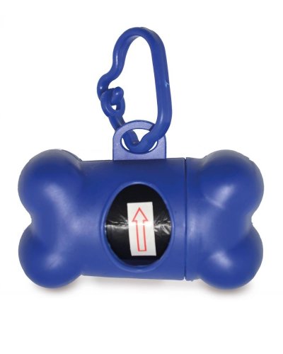 Porta sacchetti a forma di osso Blu