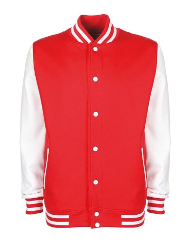 Varsity Jacket Fire Red/White