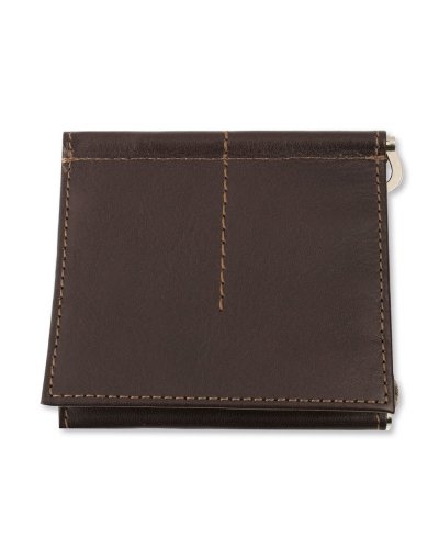 Portafoglio con clip in pelle