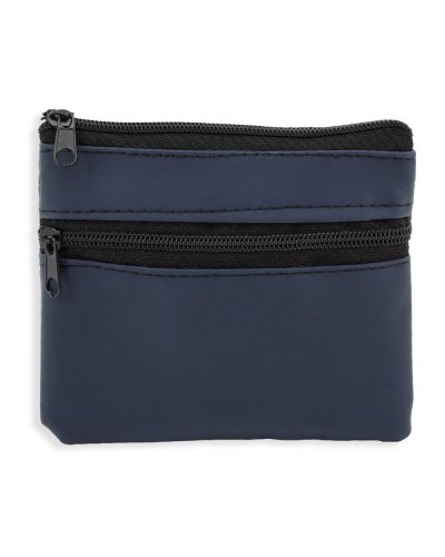 Portamonete con doppia cerniera Navy