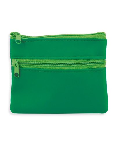 Portamonete con doppia cerniera Verde