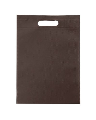 Shopper in TNT manici a fagiolo Marrone