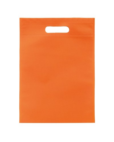 Shopper in TNT manici a fagiolo Arancione