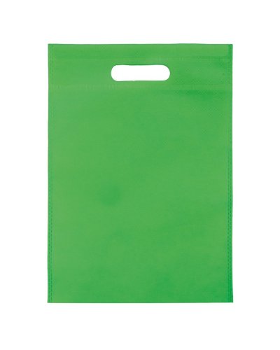Shopper in TNT manici a fagiolo Verde