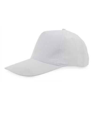 Cappellino in cotone pettinato multicolor Bianco