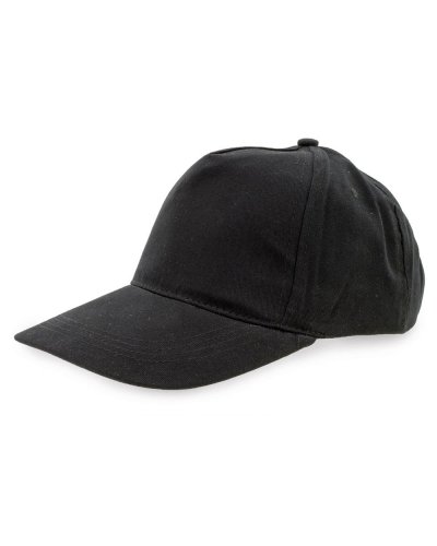 Cappellino in cotone pettinato multicolor Nero