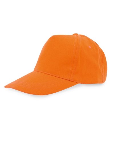 Cappellino in cotone pettinato multicolor Arancione