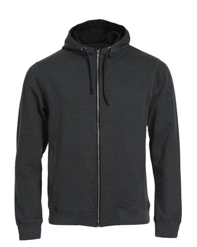 Classic Hoody Full Zip Antracite Melange