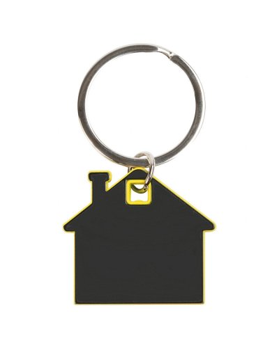 Portachiavi a forma di casa Giallo