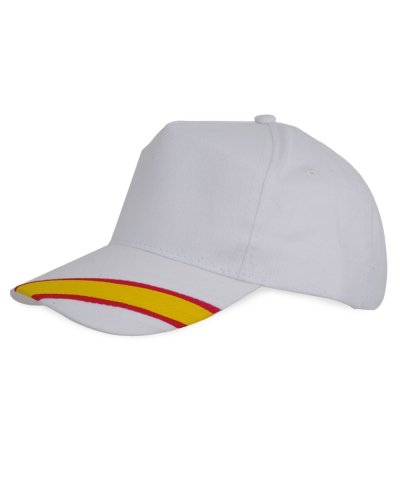 Cappellocon bandiera spagnola Bianco