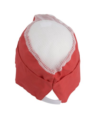 Berretto in cotone con retina Rosso