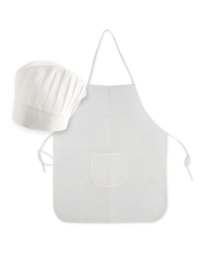 Set grembiule e cappello per bambini Bianco