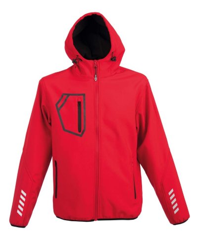 Giubbino in soft shell a due strati impermeabile Gramisch Red