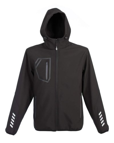 Giubbino in soft shell a due strati impermeabile Gramisch Black
