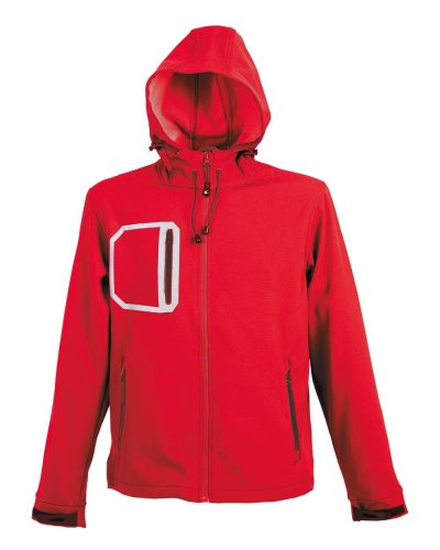 Giubbino soft shell a due strati Canazei Red / Black