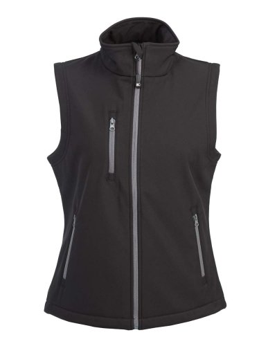 Gilet in soft shell a due strati impermeabile Tarvisio Lady Black