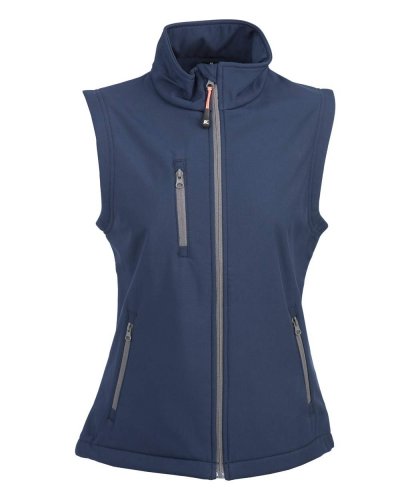 Gilet in soft shell a due strati impermeabile Tarvisio Lady Navy