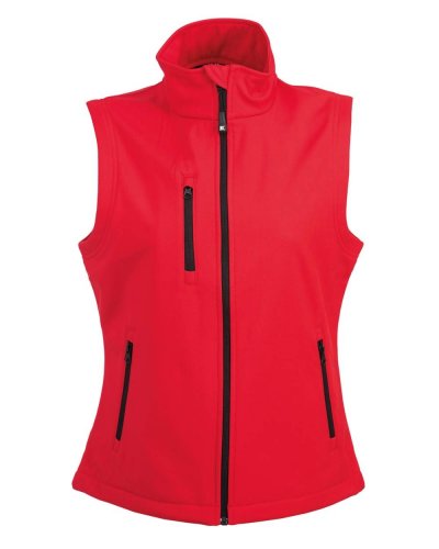 Gilet in soft shell a due strati impermeabile Tarvisio Lady Red