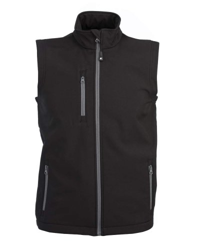Gilet in soft shell a due strati impermeabile Tarvisio Boy Black