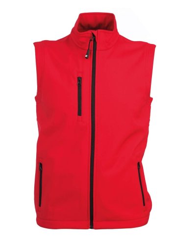 Gilet in soft shell a due strati impermeabile Tarvisio Boy Red