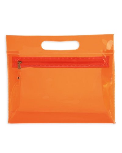 Necessaire trasparente in PVC 24 x 20 x 7 cm Arancione