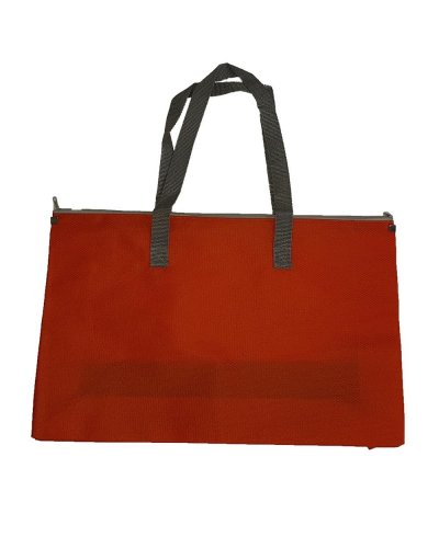 Shopper in TNT chiusa con zip Arancione