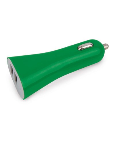 Caricatore auto doippia USB Verde
