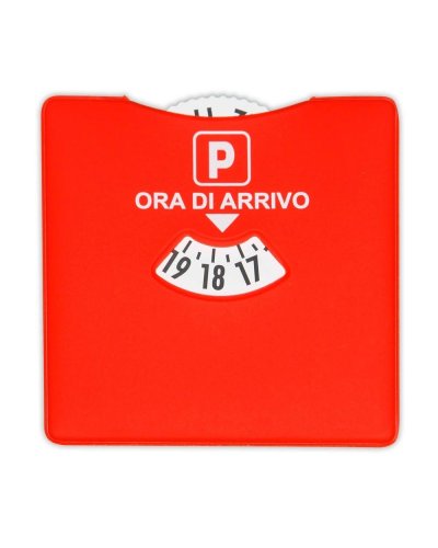 Disco orario quadrato Rosso
