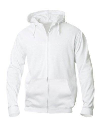 Basic Hoody Full zip Bianco