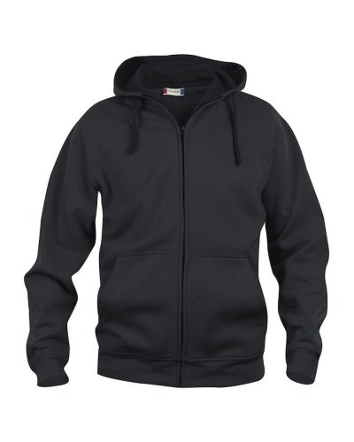 Basic Hoody Full zip Nero