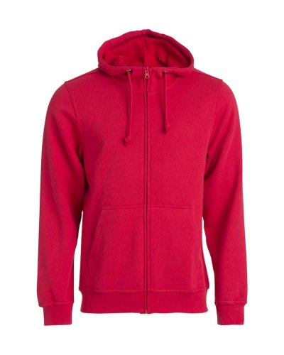 Basic Hoody Full zip Rosso