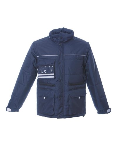 Giubbino impermeabile porta badge America Navy