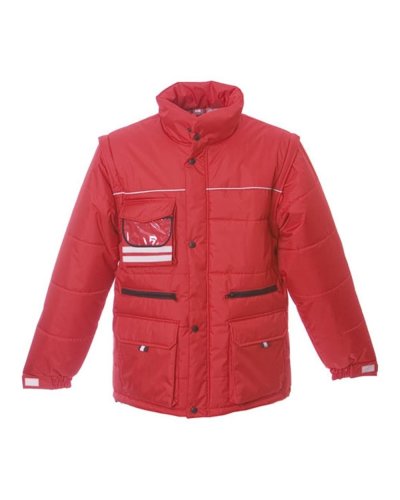Giubbino impermeabile porta badge America Red