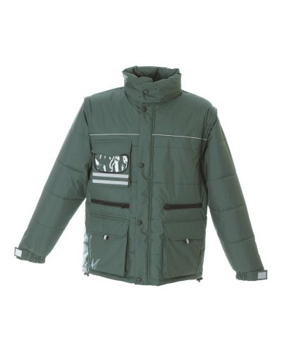 Giubbino impermeabile porta badge America Green