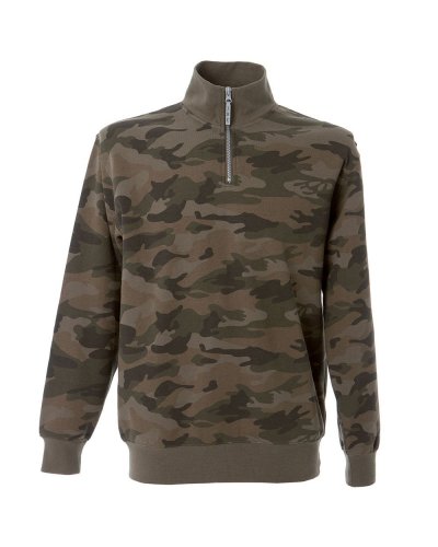 Felpa zip corta Hokkaido Camouflage Green