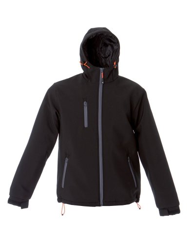 Giubbino in soft shell a 2 strati imbottito Davos Black