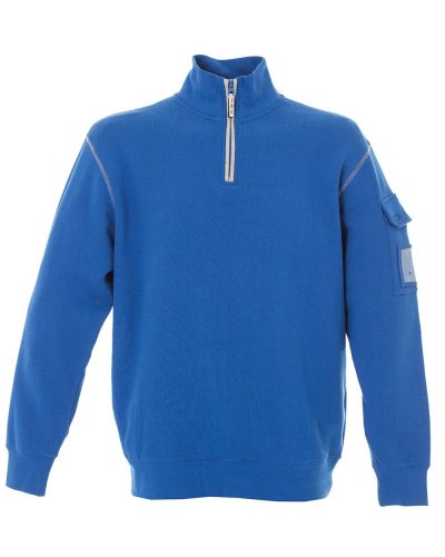 Felpa zip corta e portabadge Royal