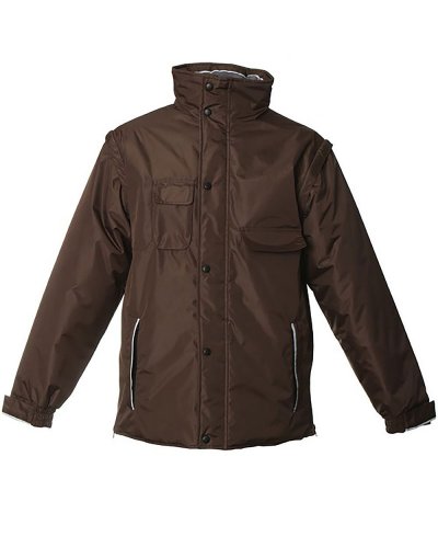 Giubbino con maniche removibili Brown