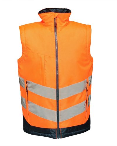 Gilet alta visibilità impermeabile Orange / Navy