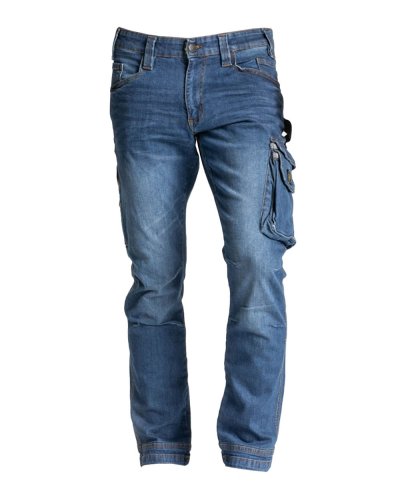 Jeans 7 tasche in Fibreflex Lavato Chiaro