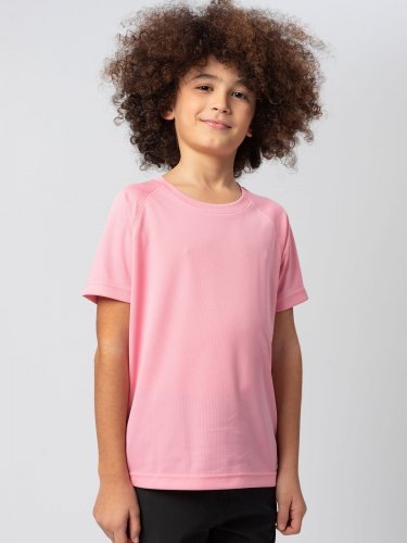 Run Kids T-shirt Raglan Maniche Corte Traspirante Poliestere