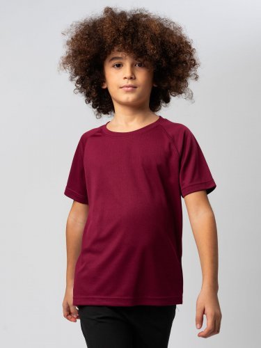 Run Kids T-shirt Raglan Maniche Corte Traspirante Poliestere