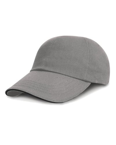 Cappellino cotone pettinato Grey / Nero