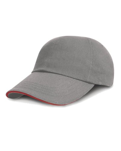 Cappellino cotone pettinato Grey red