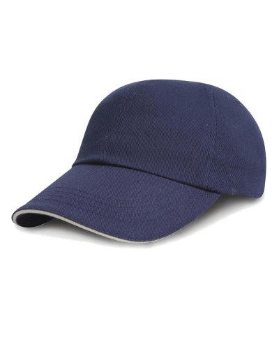 Cappellino cotone pettinato Navy / Bianco